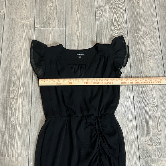 Black Sugarlips Ruched Mini Dress Size Small - Picture 9 of 11